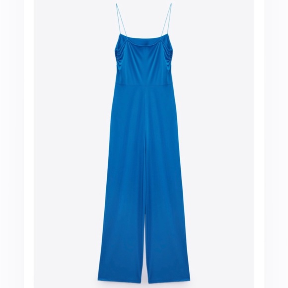 (SOLD) ZARA Long Jumpsuit with Cut-outs 💙 - Picture 4 of 6